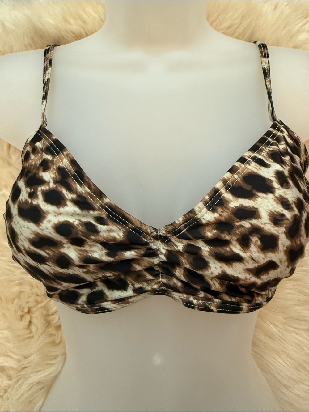 Gianni Bini Brown & Black Leopard-Print Bikini Top and Bottom